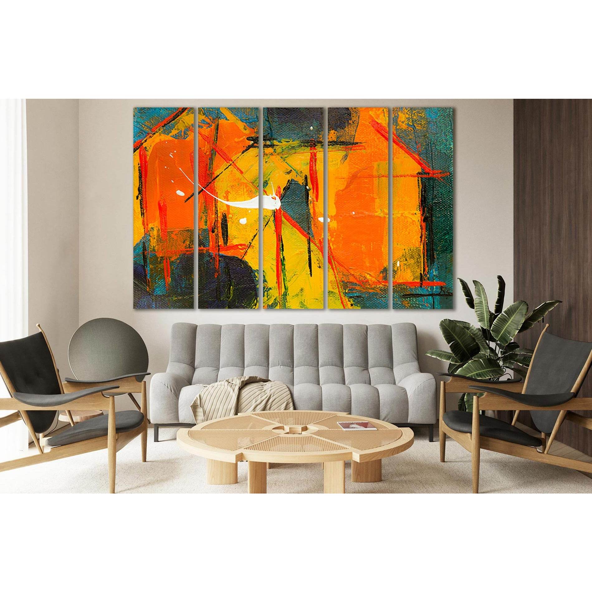 Abstract Oil Painting №SL582 Ready to Hang Canvas Print - Zellart Canvas Prints 0new, ALL_Products, Oil Painting Wall Art