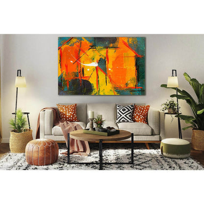 Abstract Oil Painting №SL582 Ready to Hang Canvas Print - Zellart Canvas Prints 0new, ALL_Products, Oil Painting Wall Art