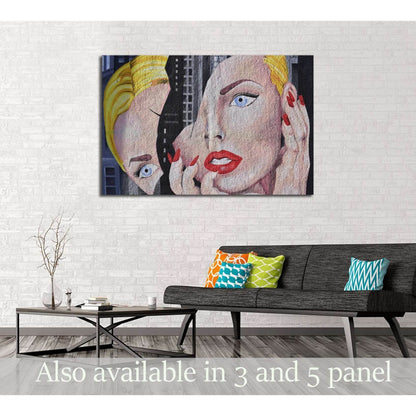 Abstract pop art №3308 Ready to Hang Canvas Print - Zellart Canvas Prints ALL_Products, s-3308