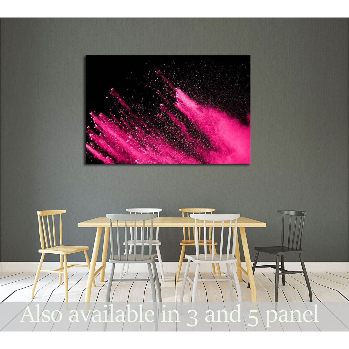 abstract powder splatted background,Freeze motion of color powder exploding №3022 Ready to Hang Canvas Print - Zellart Canvas Prints ALL_Products, s-3022