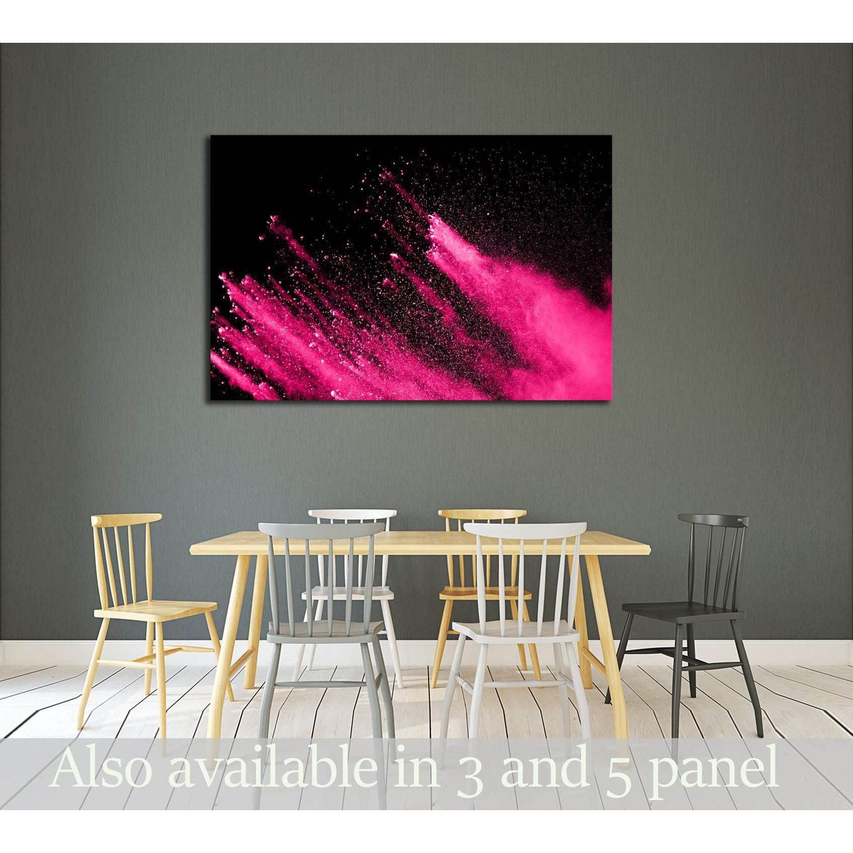 abstract powder splatted background,Freeze motion of color powder exploding №3022 Ready to Hang Canvas Print - Zellart Canvas Prints ALL_Products, s-3022