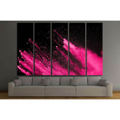 abstract powder splatted background,Freeze motion of color powder exploding №3022 Ready to Hang Canvas Print - Zellart Canvas Prints ALL_Products, s-3022
