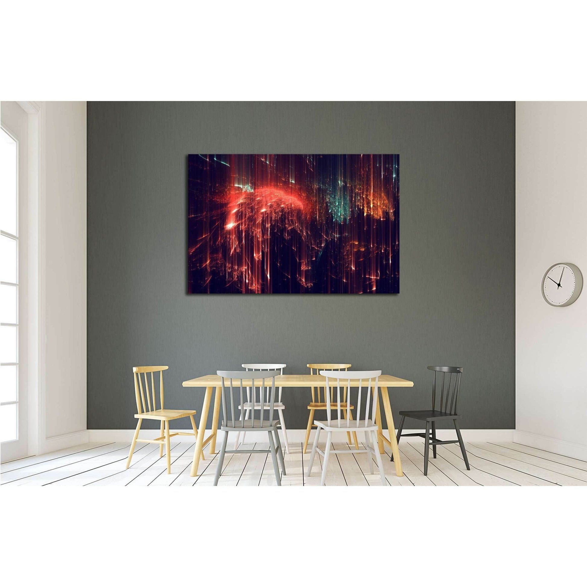 Abstract shapes made of fractal textures. №2548 Ready to Hang Canvas Print - Zellart Canvas Prints ALL_Products, s-2548