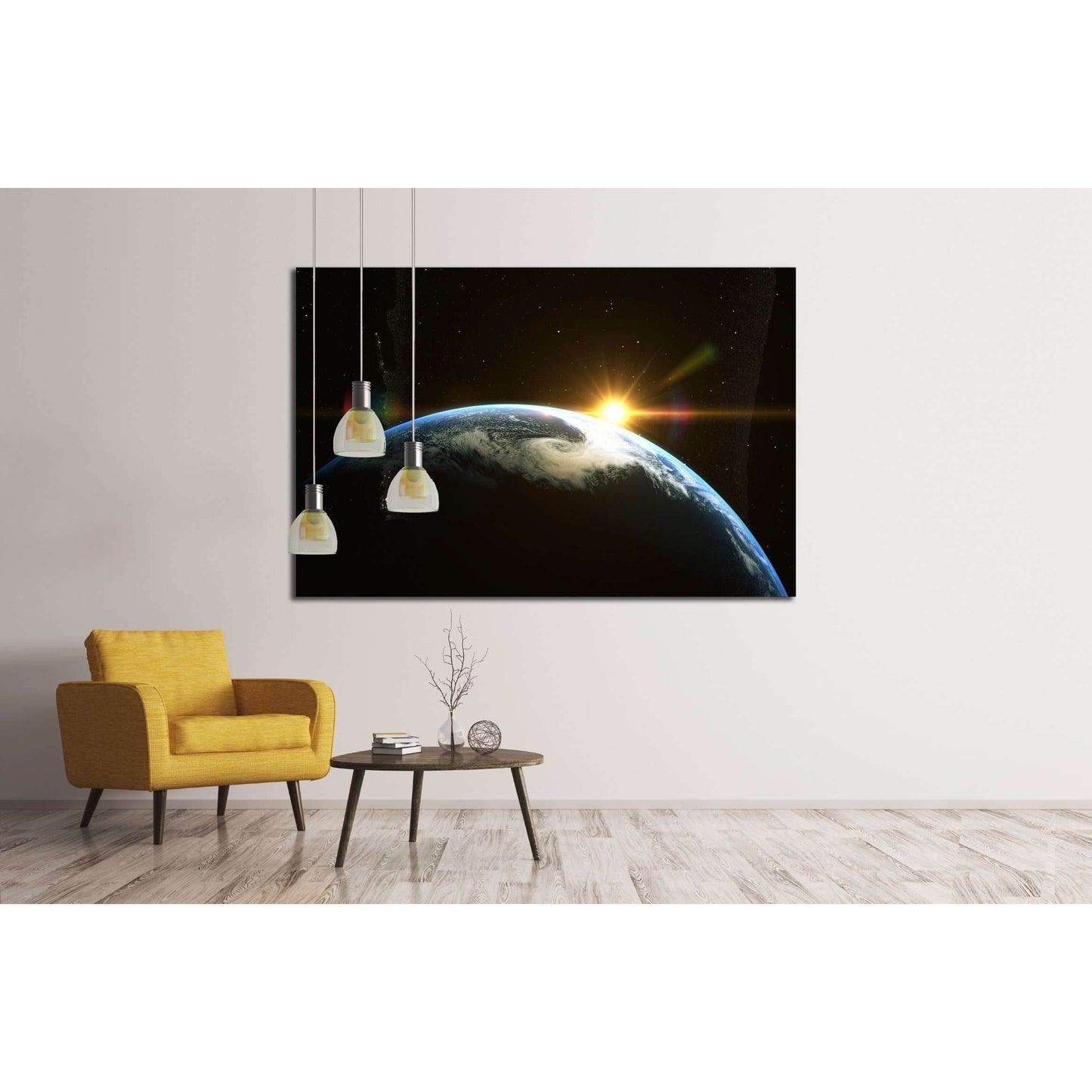 Abstract space sunrise. Elements of this image furnished by NASA №2455 Ready to Hang Canvas PrintCanvas art arrives ready to hang, with hanging accessories included and no additional framing required. Every canvas print is hand-crafted, made on-demand at
