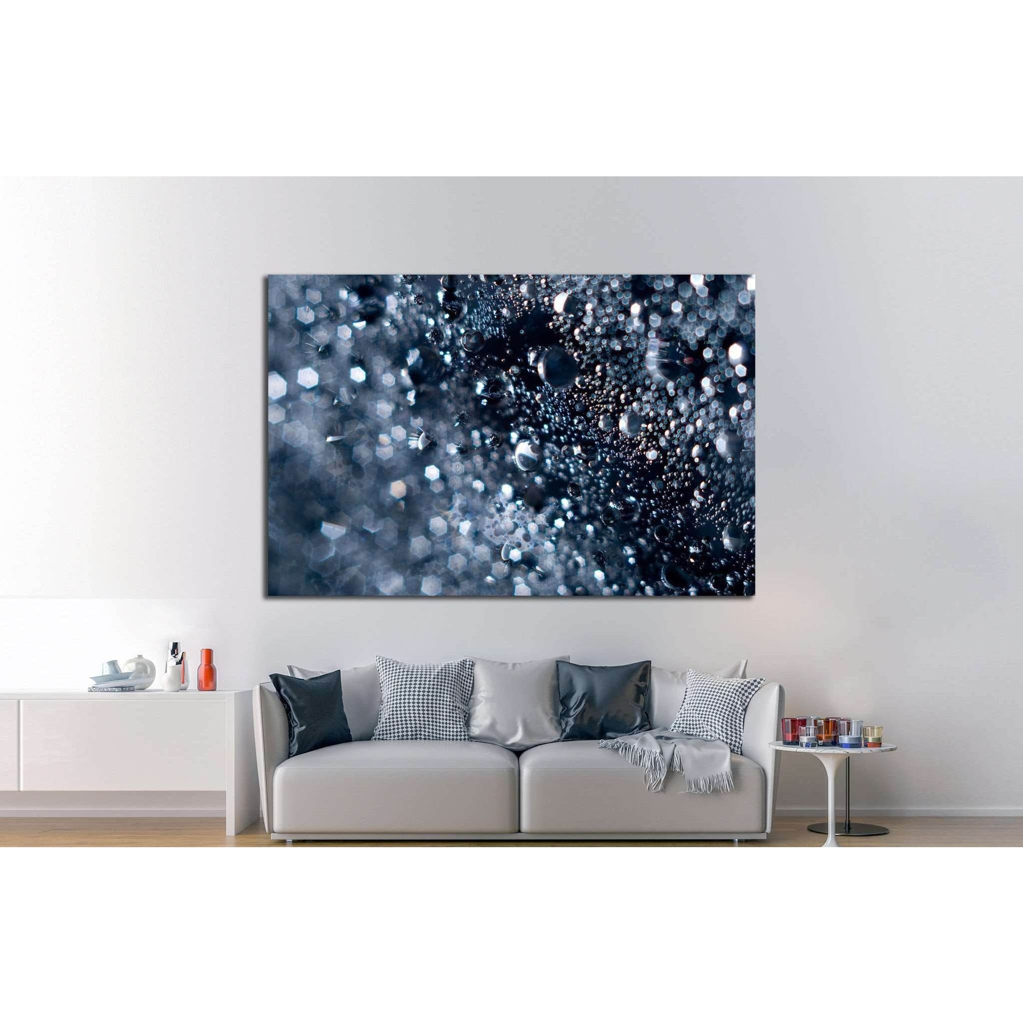 Abstract water with bubbles №1042 - canvas print wall art by Zellart