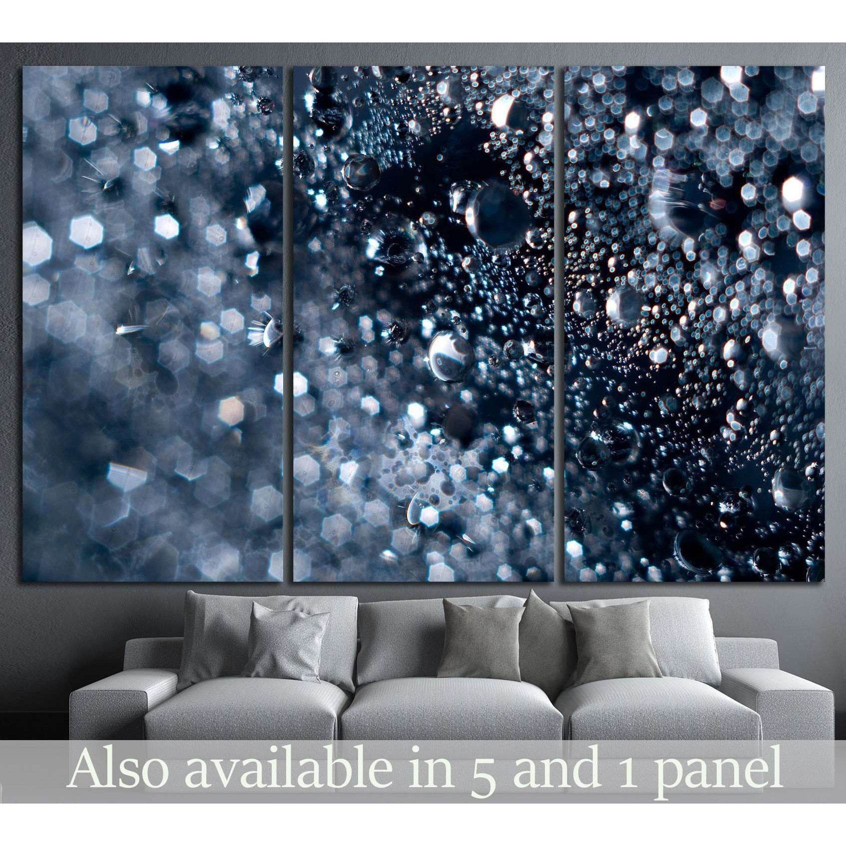 Abstract water with bubbles №1042 Ready to Hang Canvas Print