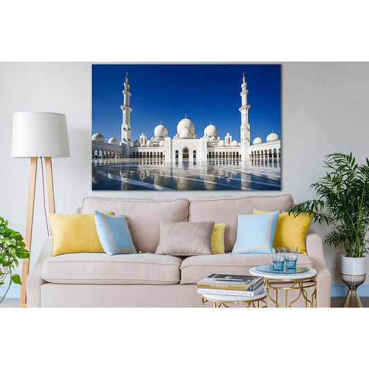 Abu Dhabi Mosque №SL1370 Ready to Hang Canvas Print - Zellart Canvas Prints 0new, ALL_Products, Architecture