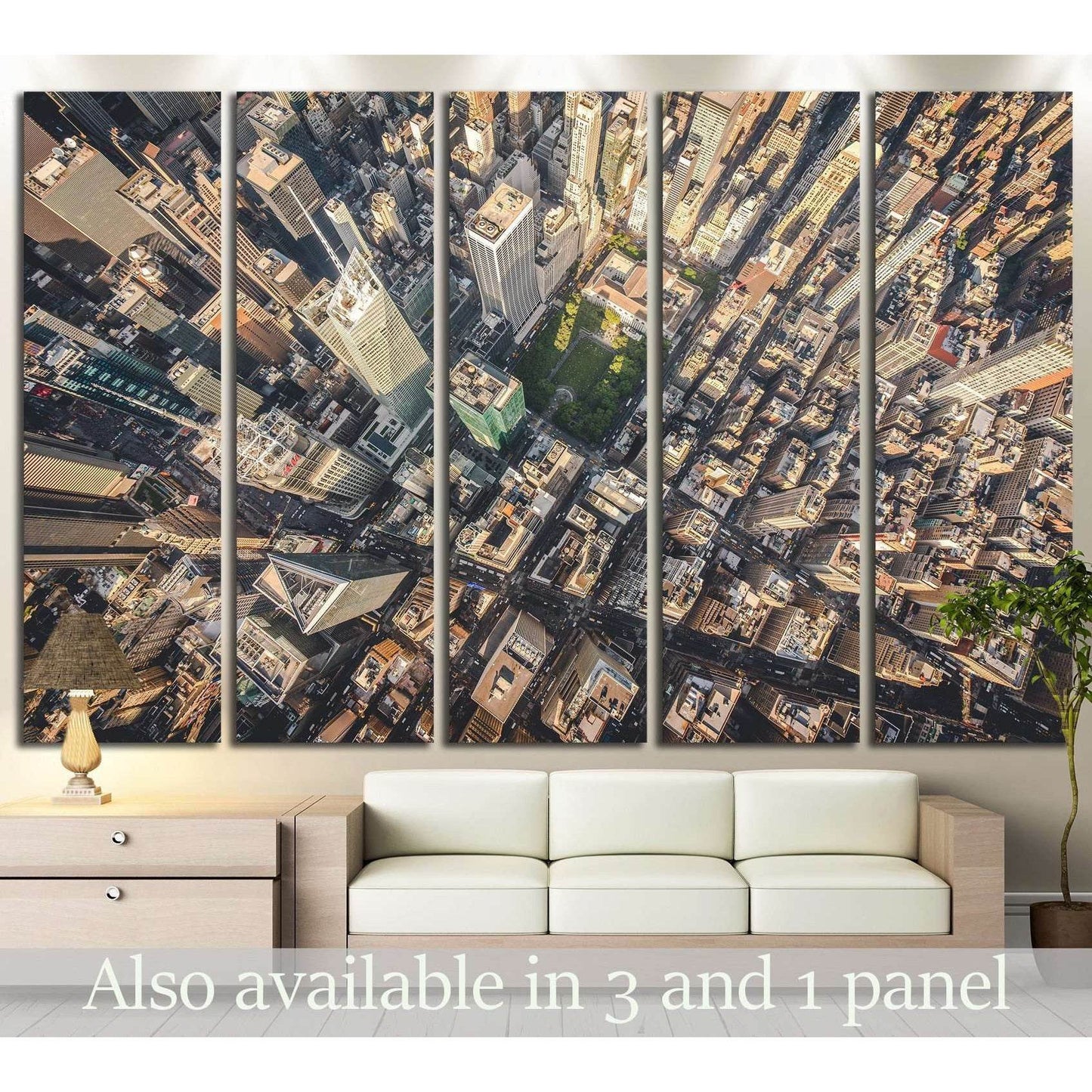 Aerial photograph taken from a helicopter in New York City, New York, USA №2219 Ready to Hang Canvas Print - Zellart Canvas Prints 0_NY_ART, ALL_Products, s-2219