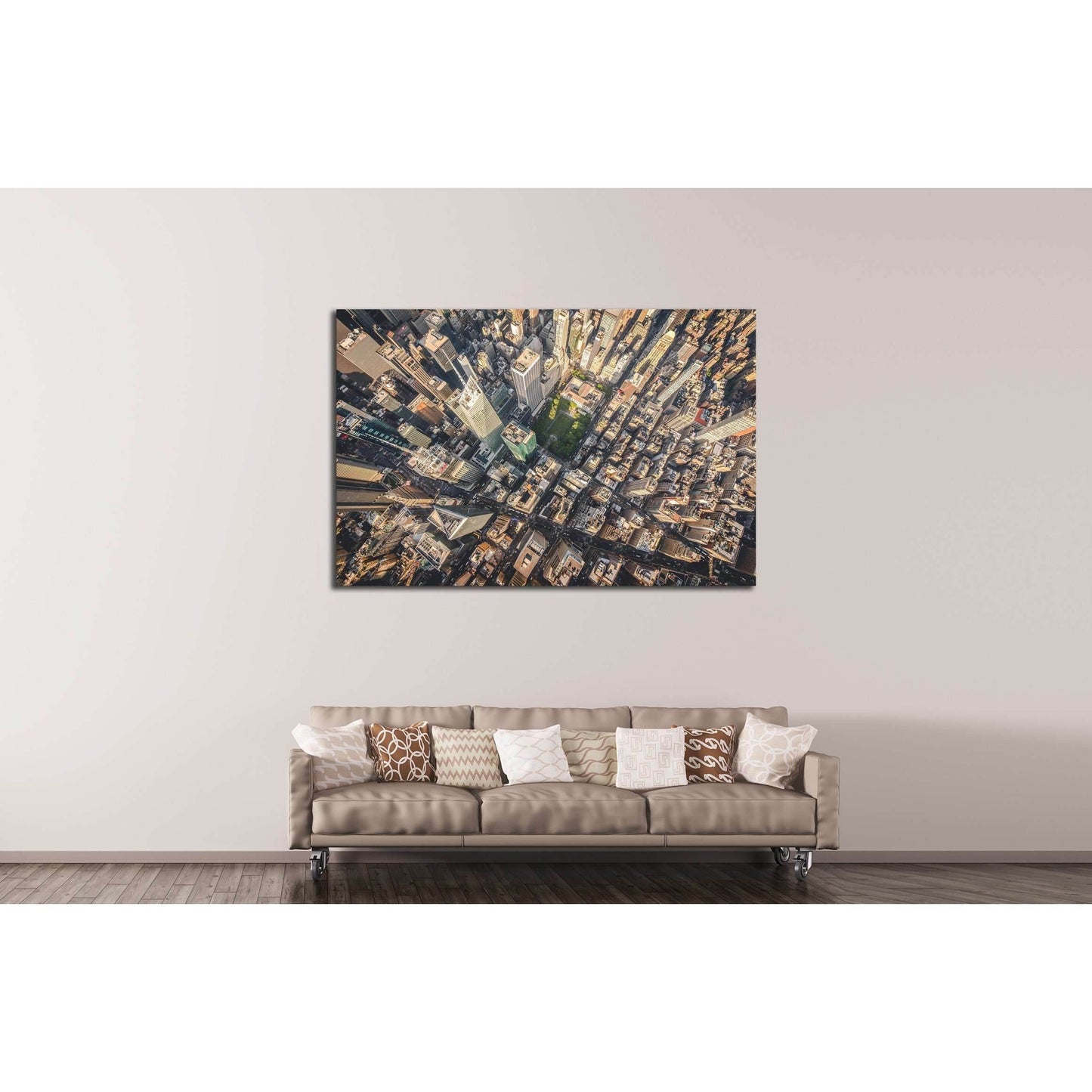 Aerial photograph taken from a helicopter in New York City, New York, USA №2219 Ready to Hang Canvas PrintCanvas art arrives ready to hang, with hanging accessories included and no additional framing required. Every canvas print is hand-crafted, made on-d