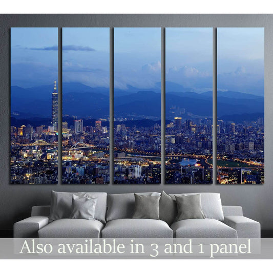 Aerial Taipei №556 Ready to Hang Canvas Print - Zellart Canvas Prints ALL_Products, s-556
