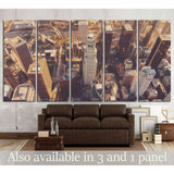 Aerial view of a Downtown Los Angeles at sunset №1271 Ready to Hang Canvas Print