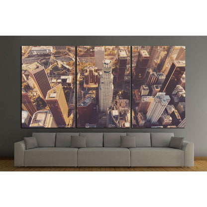 Aerial view of a Downtown Los Angeles at sunset №1271 Ready to Hang Canvas PrintCanvas art arrives ready to hang, with hanging accessories included and no additional framing required. Every canvas print is hand-crafted, made on-demand at our workshop and