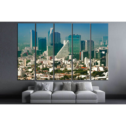 Aerial view of a neighborhood called Colonia Juarez in Mexico City, Mexico №2734 Ready to Hang Canvas Print - Zellart Canvas Prints ALL_Products, s-2734
