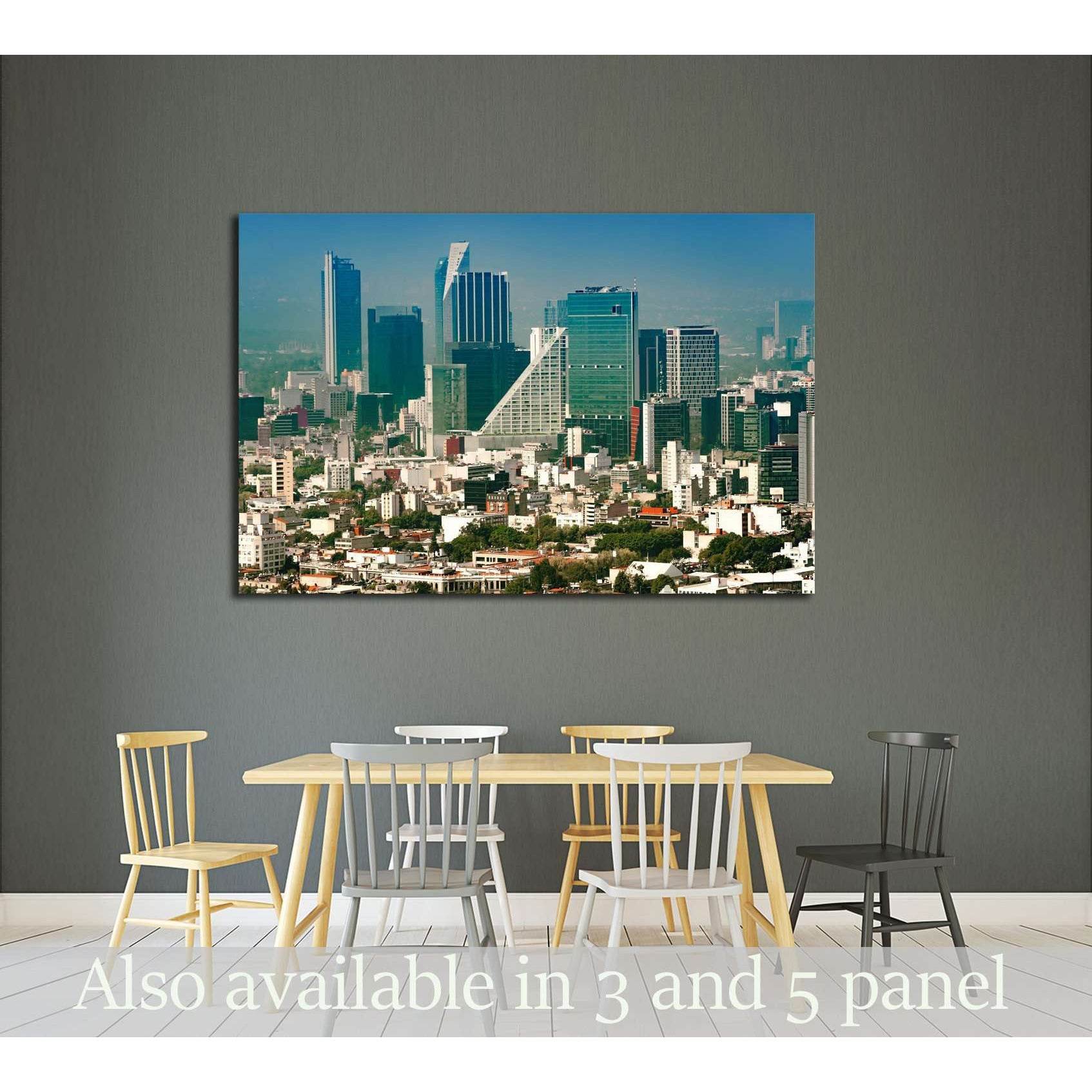 Aerial view of a neighborhood called Colonia Juarez in Mexico City, Mexico №2734 Ready to Hang Canvas Print - Zellart Canvas Prints ALL_Products, s-2734