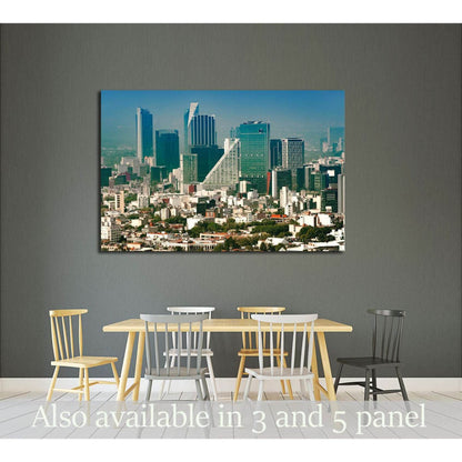 Aerial view of a neighborhood called Colonia Juarez in Mexico City, Mexico №2734 Ready to Hang Canvas Print - Zellart Canvas Prints ALL_Products, s-2734
