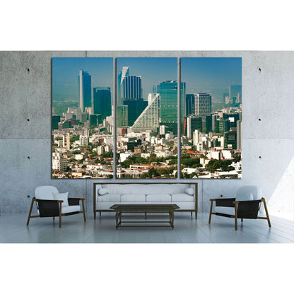 Aerial view of a neighborhood called Colonia Juarez in Mexico City, Mexico №2734 Ready to Hang Canvas Print - Zellart Canvas Prints ALL_Products, s-2734