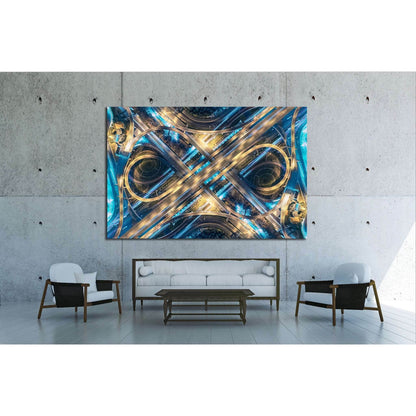 Aerial View of Busy Intersection at Night, thailand №1571 Ready to Hang Canvas Print - Zellart Canvas Prints ALL_Products, s-1571