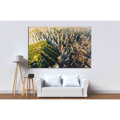 Aerial view of Central Park in New York City at sunset №1564 Ready to Hang Canvas PrintCanvas art arrives ready to hang, with hanging accessories included and no additional framing required. Every canvas print is hand-crafted, made on-demand at our worksh