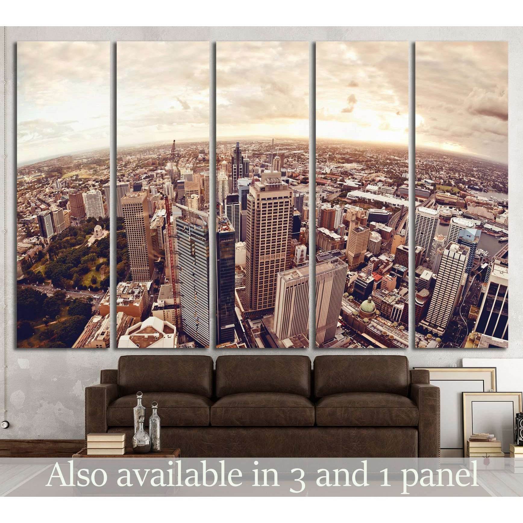 Aerial view of downtown Sydney, Australia №1130 Ready to Hang Canvas Print