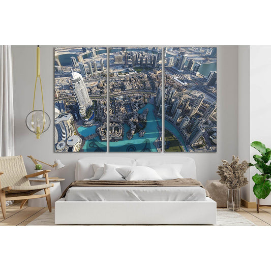 Aerial View Of Dubai City №SL371 Ready to Hang Canvas Print - Zellart Canvas Prints 0new, ALL_Products, Cityscapes & Skylines