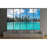 Aerial view of Dubai skyline, UAE №1023 Ready to Hang Canvas Print