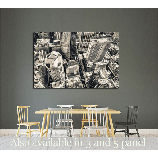 Aerial view of Federal Hill and the Inner Harbor of Baltimore, Maryland №2394 Ready to Hang Canvas Print - Zellart Canvas Prints ALL_Products, s-2394