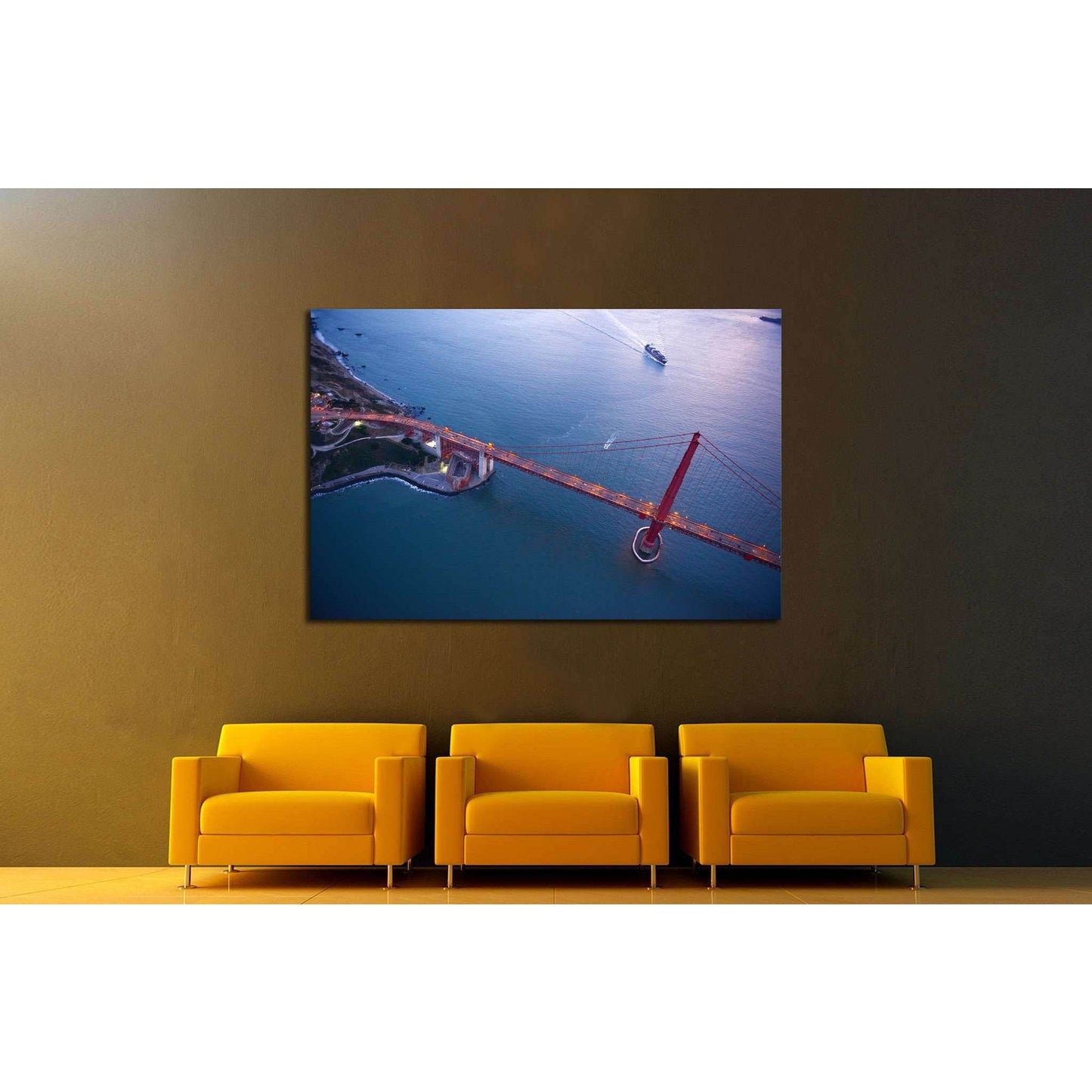 aerial view of golden gate bridge №1946 Ready to Hang Canvas PrintCanvas art arrives ready to hang, with hanging accessories included and no additional framing required. Every canvas print is hand-crafted, made on-demand at our workshop and expertly stret