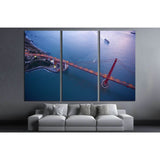 aerial view of golden gate bridge №1946 Ready to Hang Canvas Print