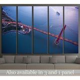 aerial view of golden gate bridge №1946 Ready to Hang Canvas Print