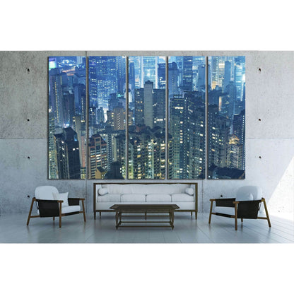 Aerial view of Hong Kong City №1525 Ready to Hang Canvas PrintCanvas art arrives ready to hang, with hanging accessories included and no additional framing required. Every canvas print is hand-crafted, made on-demand at our workshop and expertly stretched