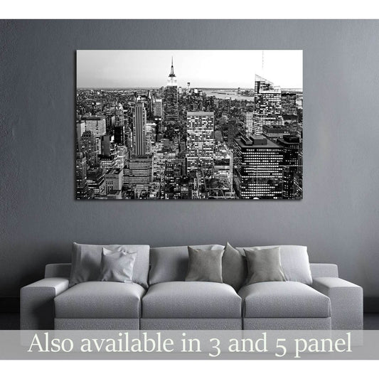 Aerial view of Manhattan, New York City. USA. №2620 Ready to Hang Canvas Print - Zellart Canvas Prints 0_NY_ART, ALL_Products, s-2620