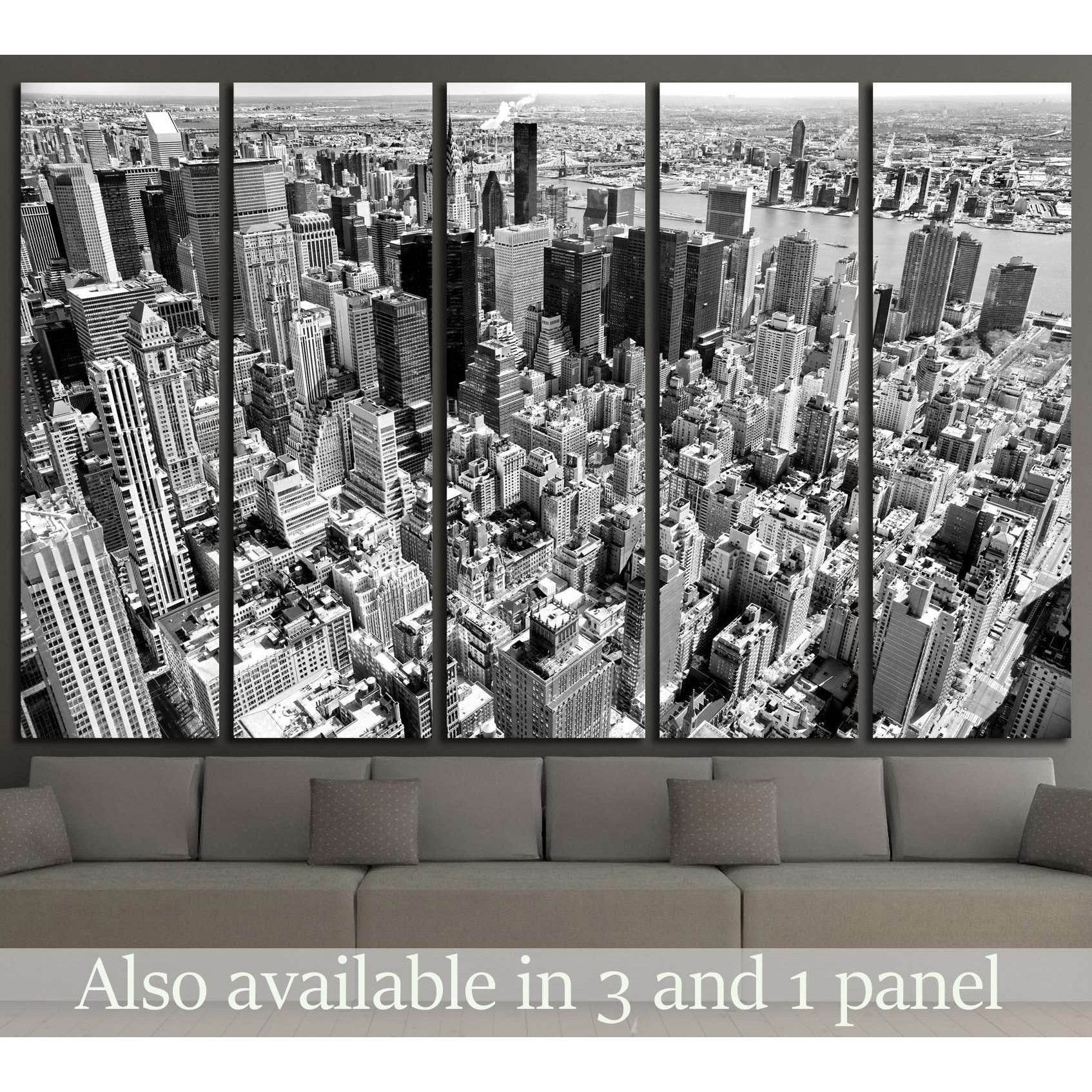 Aerial view of Manhattan, New York City. USA. №2621 Ready to Hang Canvas Print - Zellart Canvas Prints 0_NY_ART, ALL_Products, s-2621