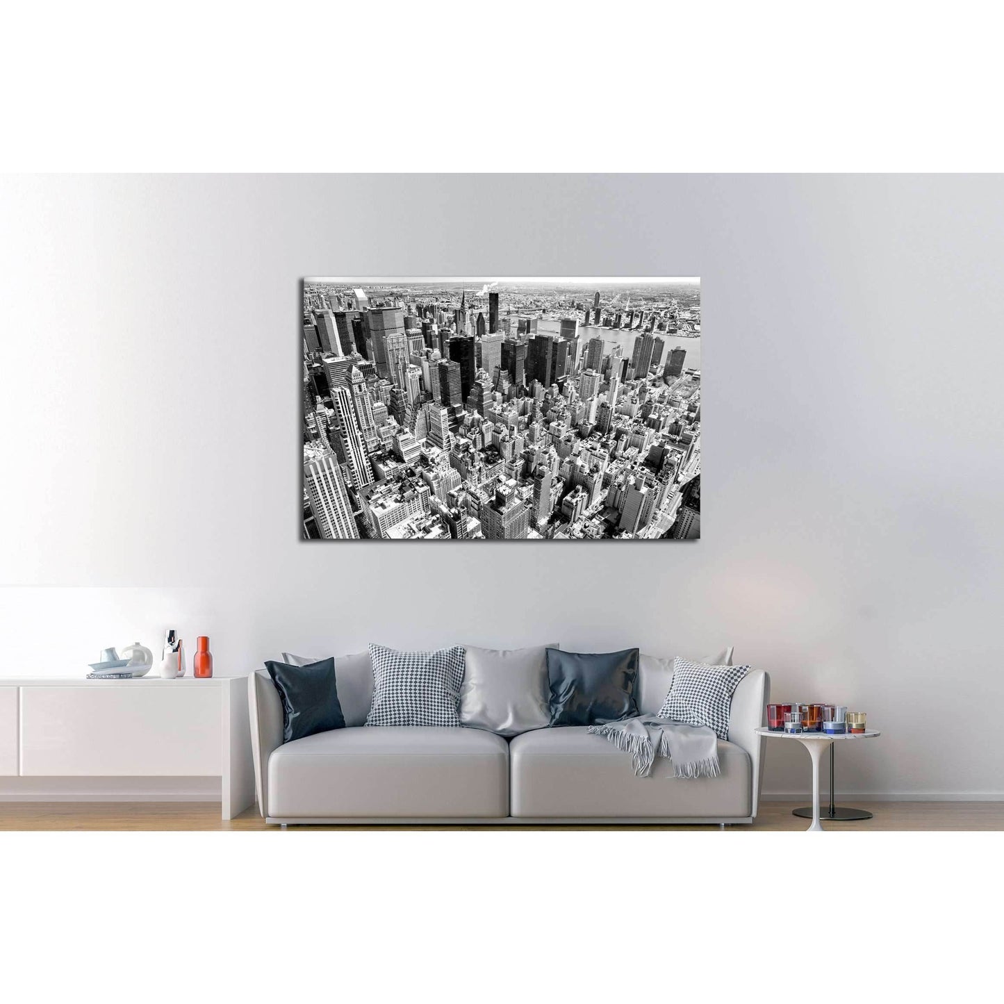 Aerial view of Manhattan, New York City. USA. №2621 Ready to Hang Canvas Print - Zellart Canvas Prints 0_NY_ART, ALL_Products, s-2621