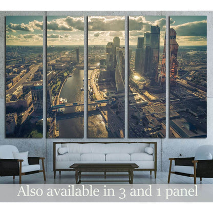Aerial view of Moscow. The vintage photo №2982 Ready to Hang Canvas Print - Zellart Canvas Prints ALL_Products, s-2982