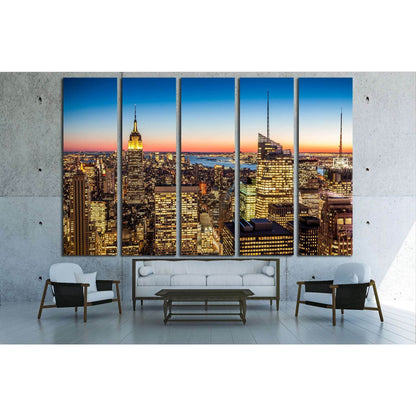 Aerial view of New York city in the USA №2044 Ready to Hang Canvas PrintCanvas art arrives ready to hang, with hanging accessories included and no additional framing required. Every canvas print is hand-crafted, made on-demand at our workshop and expertly