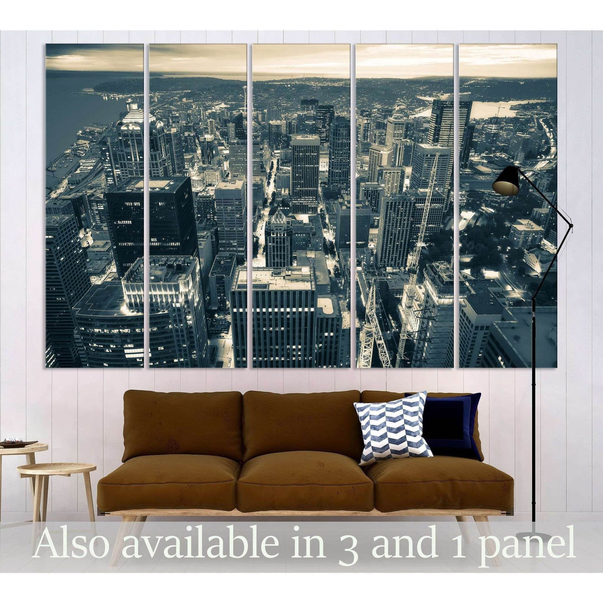 Aerial View of Seattle №3013 Ready to Hang Canvas PrintCanvas art arrives ready to hang, with hanging accessories included and no additional framing required. Every canvas print is hand-crafted, made on-demand at our workshop and expertly stretched around