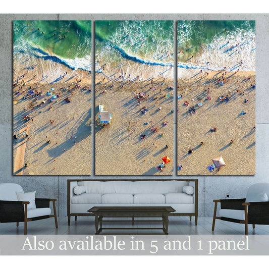 Aerial view of the beach in Santa Monica, CA №2003 Ready to Hang Canvas PrintCanvas art arrives ready to hang, with hanging accessories included and no additional framing required. Every canvas print is hand-crafted, made on-demand at our workshop and exp