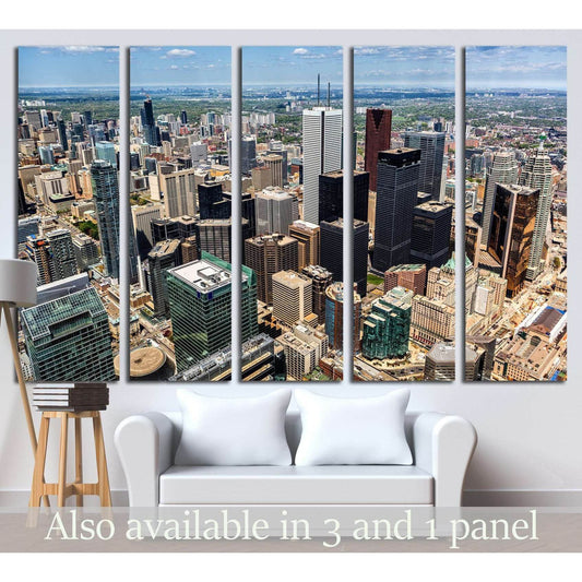 Aerial view of the Toronto skyline №2045 Ready to Hang Canvas PrintCanvas art arrives ready to hang, with hanging accessories included and no additional framing required. Every canvas print is hand-crafted, made on-demand at our workshop and expertly stre