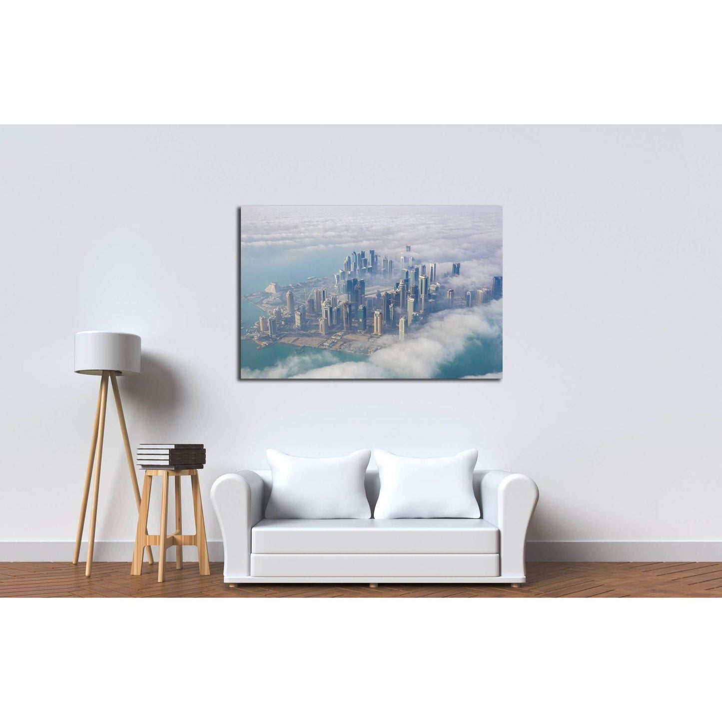 Aerial view on Doha - capital city of Qatar №2730 Ready to Hang Canvas PrintCanvas art arrives ready to hang, with hanging accessories included and no additional framing required. Every canvas print is hand-crafted, made on-demand at our workshop and expe