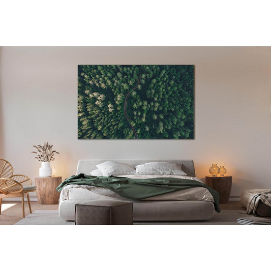 Aerial View Road №Sl26 Ready to Hang Canvas Print - Zellart Canvas Prints 0new, ALL_Products, Nature & Landscapes Canvas Print