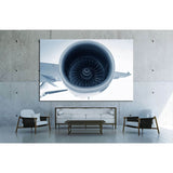 Aircraft Turbofan Jet Engine №1616 - canvas print wall art by Zellart