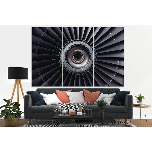 Airplane Engine №SL748 Ready to Hang Canvas Print - Zellart Canvas Prints 0new, ALL_Products, Engine, Engines Wall Art