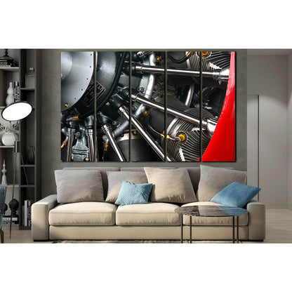 Airplane Radial Engine №SL1444 Ready to Hang Canvas Print - Zellart Canvas Prints 0new, ALL_Products, Engine