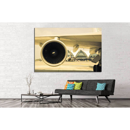 Airplane Turbine №171 Ready to Hang Canvas Print - Zellart Canvas Prints ALL_Products, wd-171