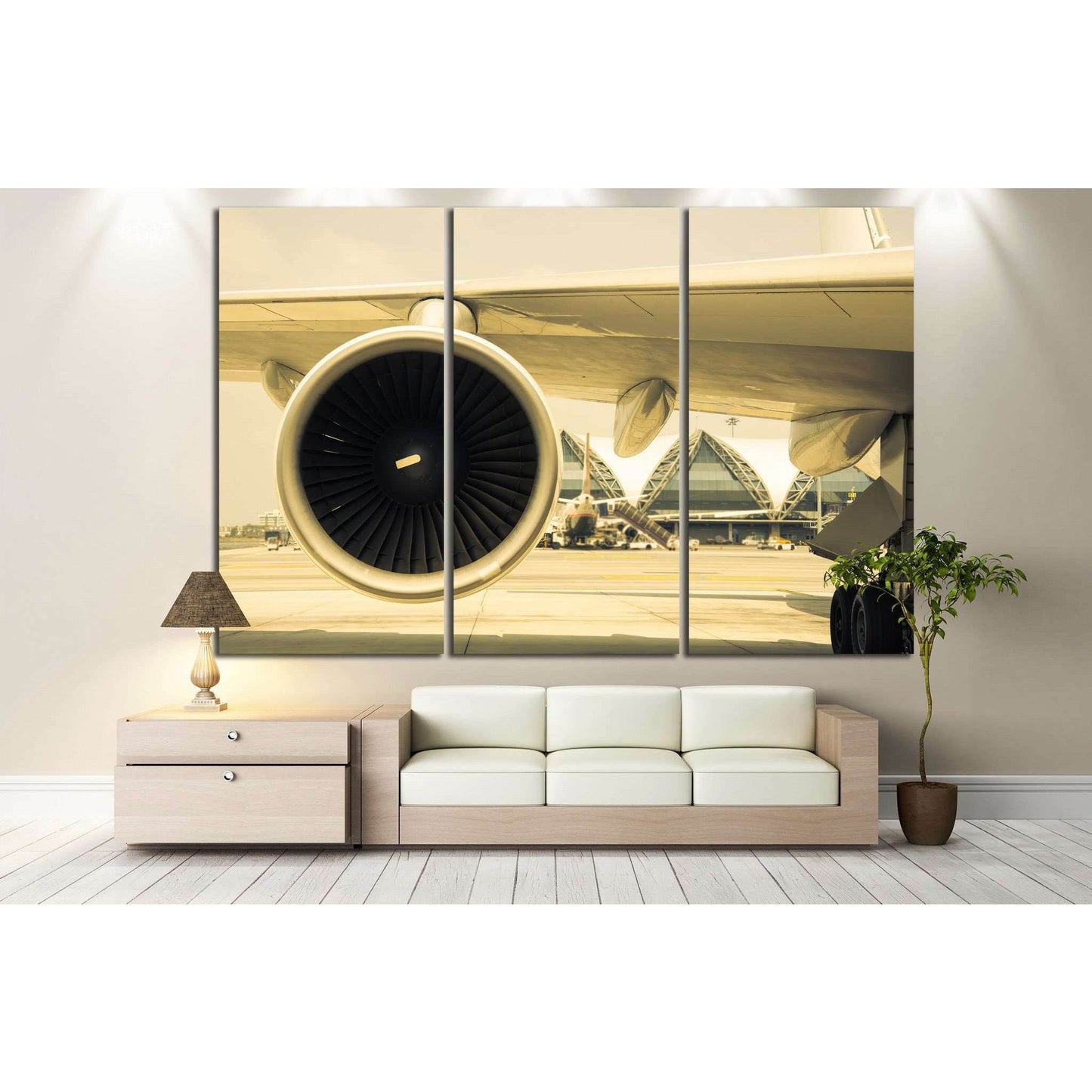 Airplane Turbine №171 Ready to Hang Canvas Print - Zellart Canvas Prints ALL_Products, wd-171