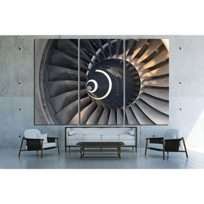 Airplane turbine detail №1614 Ready to Hang Canvas Print - Zellart Canvas Prints ALL_Products, s-1614