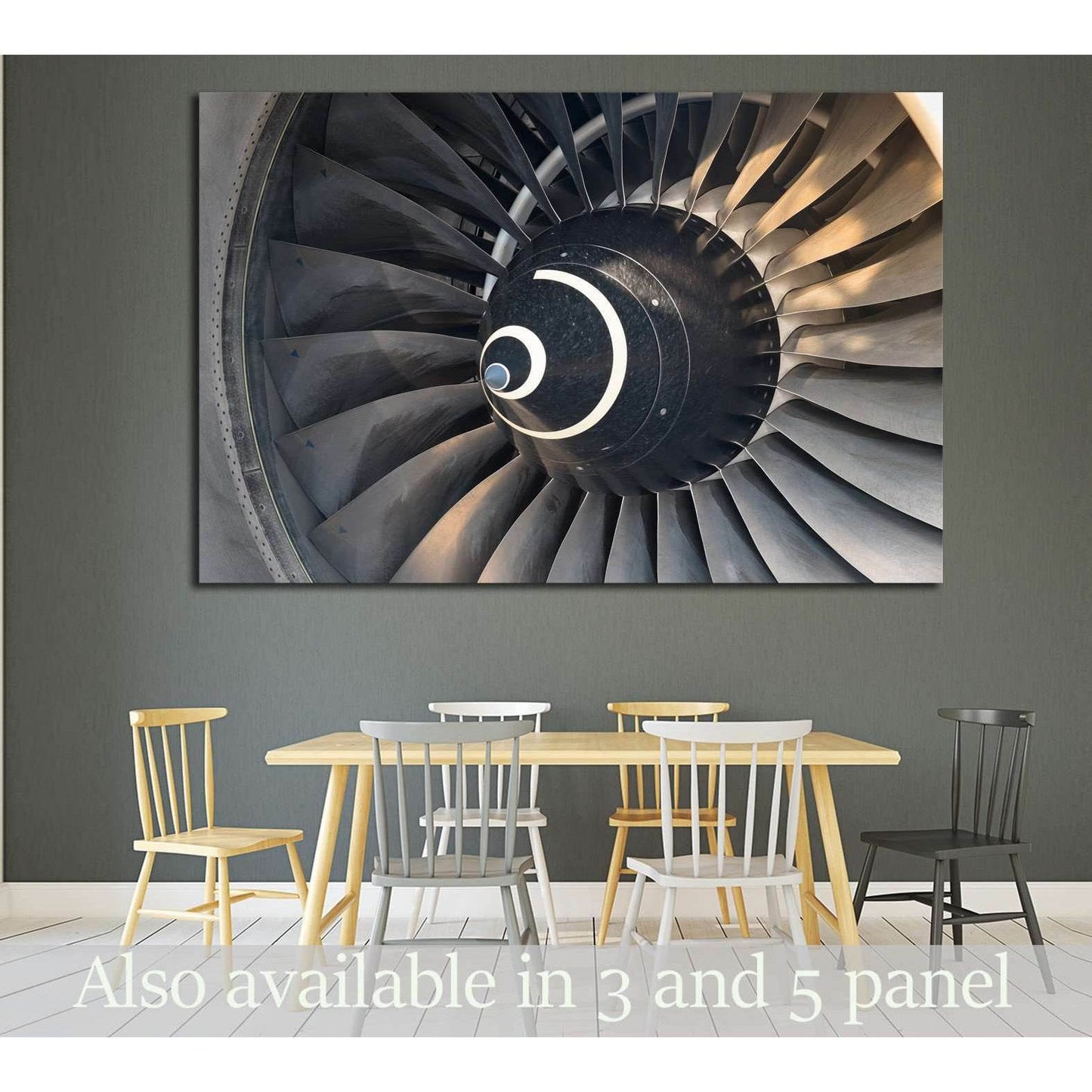 Airplane turbine detail №1614 Ready to Hang Canvas Print - Zellart Canvas Prints ALL_Products, s-1614
