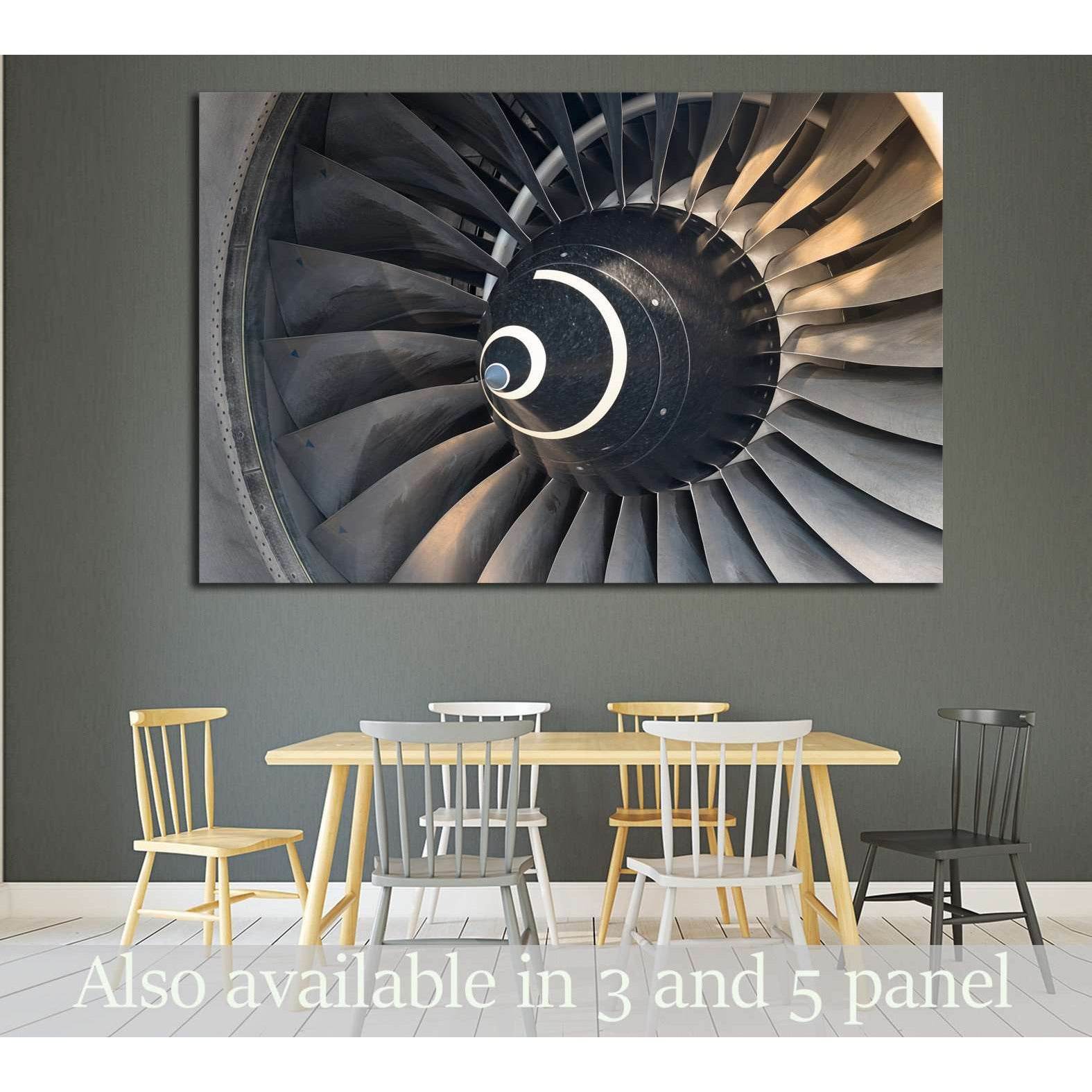 Airplane turbine detail №1614 Ready to Hang Canvas Print - Zellart Canvas Prints ALL_Products, s-1614