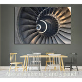 airplane turbine detail №1614 - canvas print wall art by Zellart