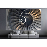 airplane turbine detail №1614 Ready to Hang Canvas Print